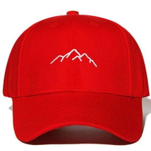 Tavis Rayes Womens Embroidered Mountain Range Baseball Cap Red Gift Packaged - Picture 1 of 8
